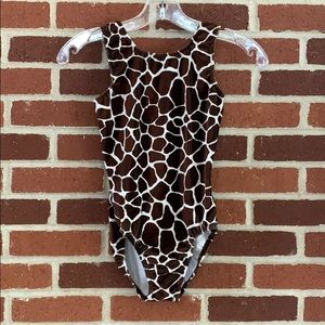 GK Velvet Giraffe Print Leotard